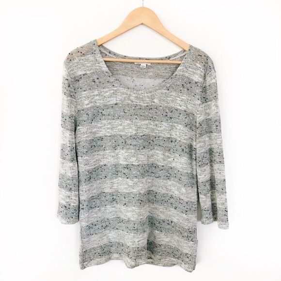 💝(3/$25) 𝅺alfred sung • knit striped sweatshirt - Picture 1 of 4